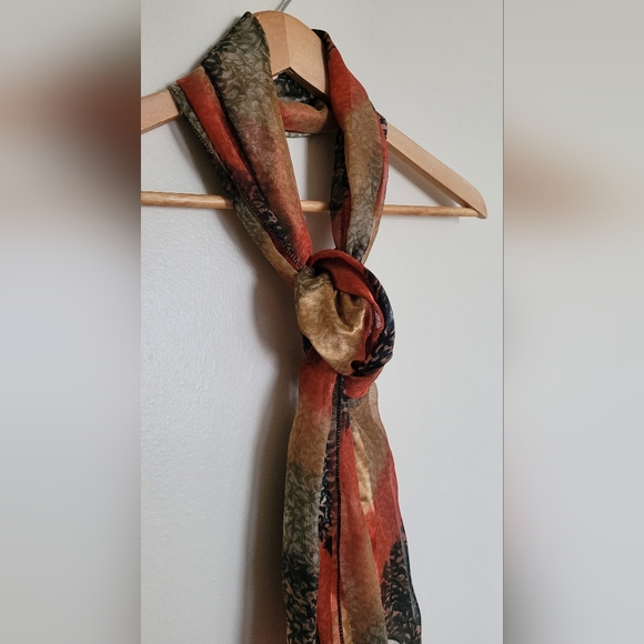 Silky Earthy Colored Palette Scarf - Picture 1 of 6
